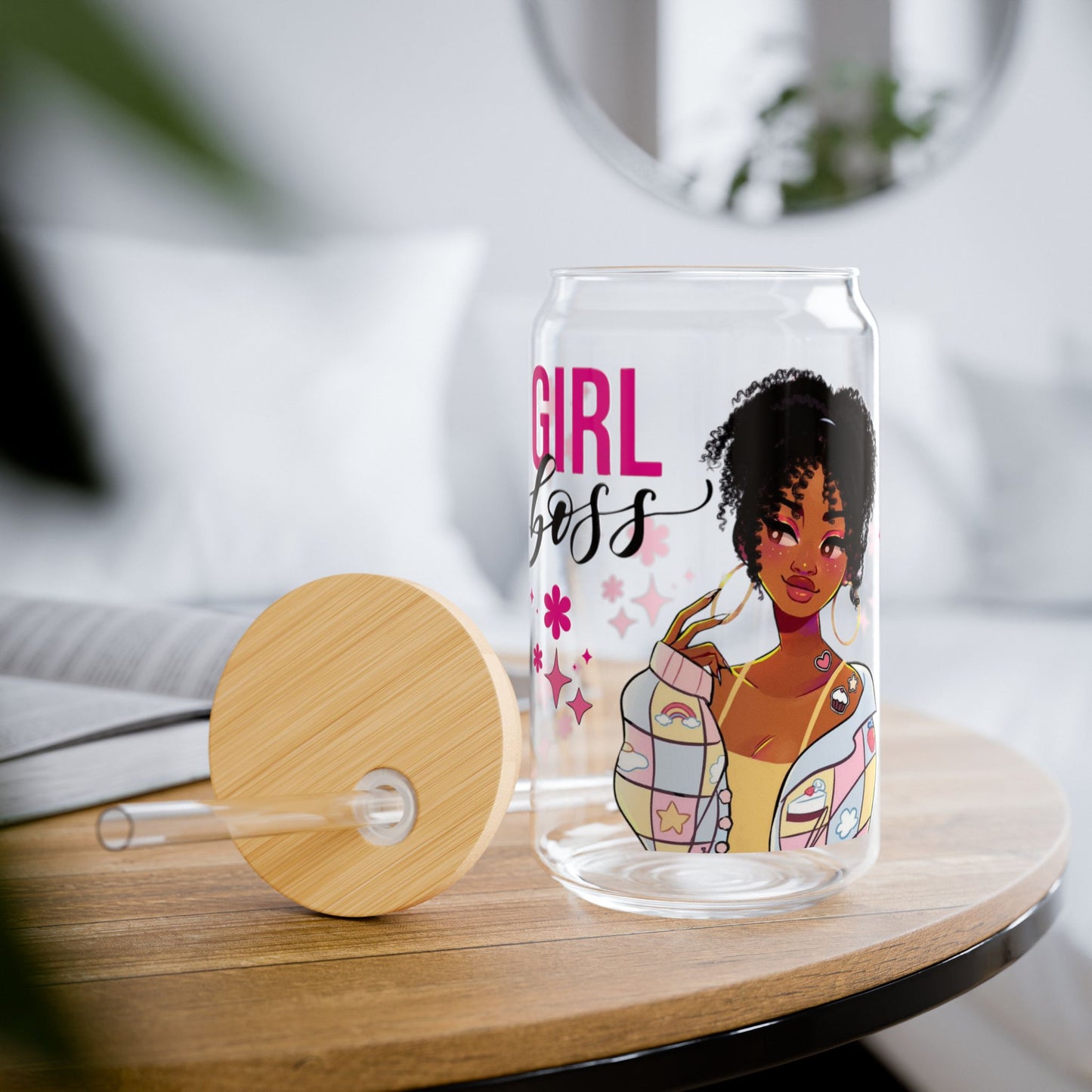 Girl Boss Sipper Glass, 16oz