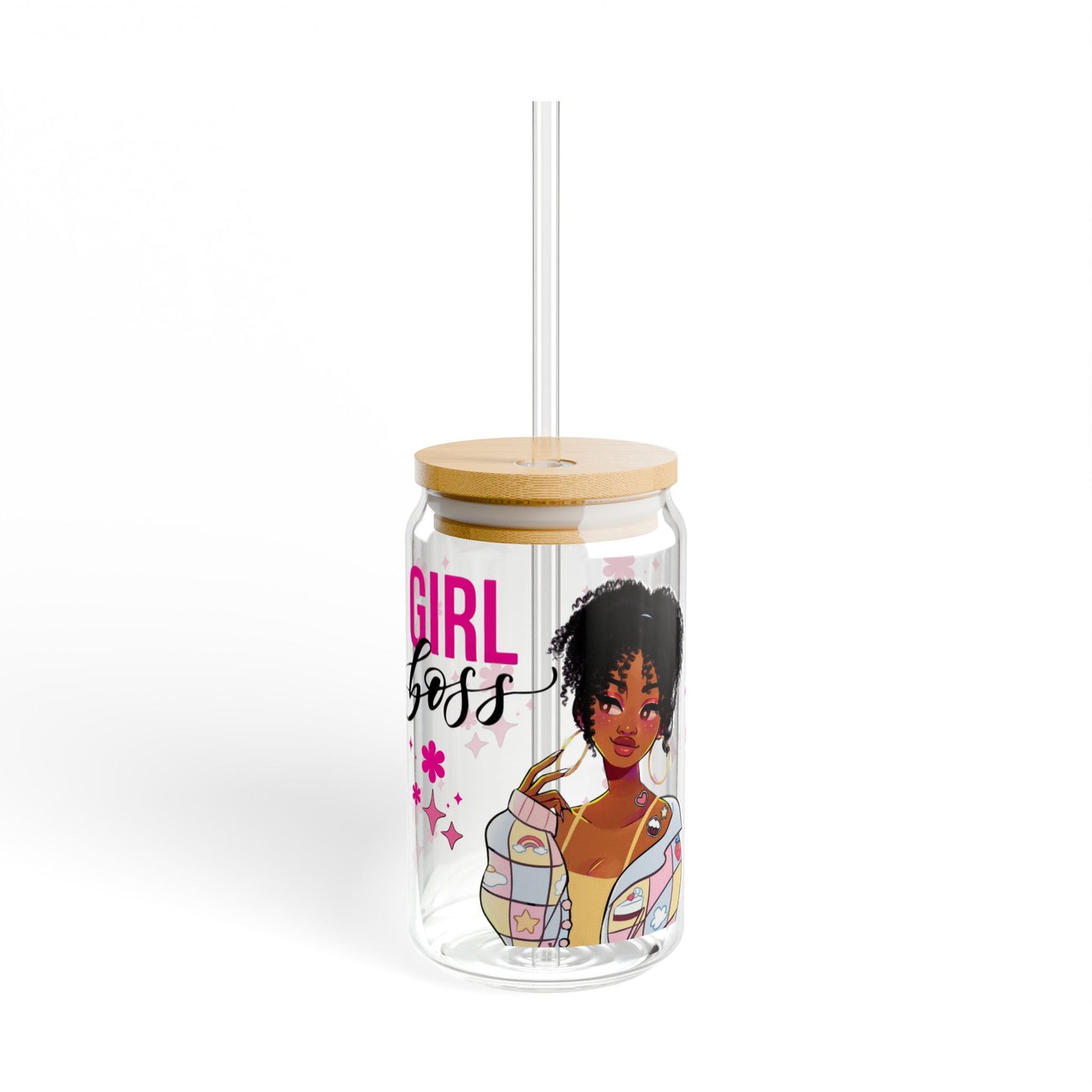 Girl Boss Sipper Glass, 16oz