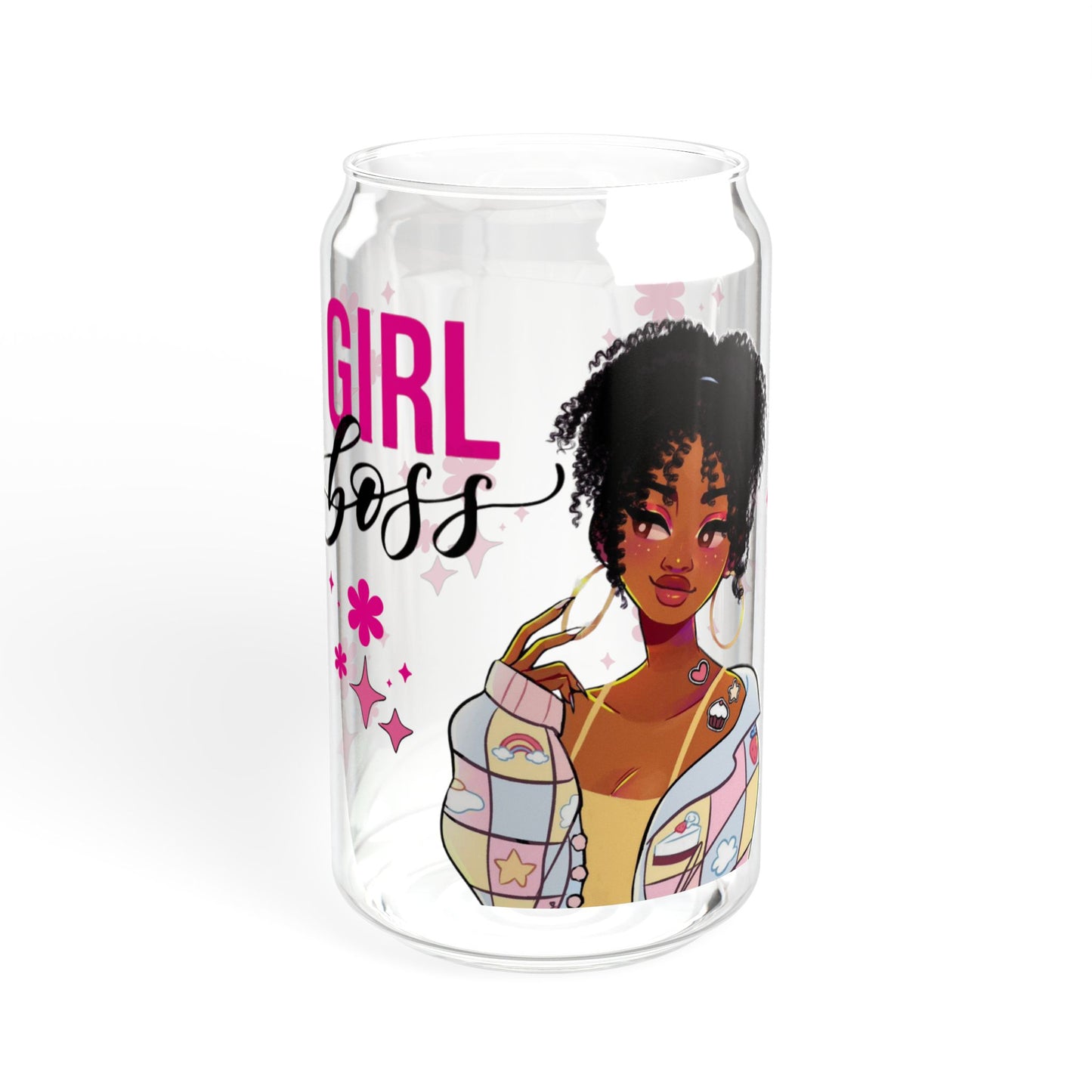 Girl Boss Sipper Glass, 16oz