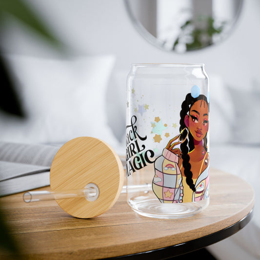 Black Girl Magic Sipper Glass, 16oz