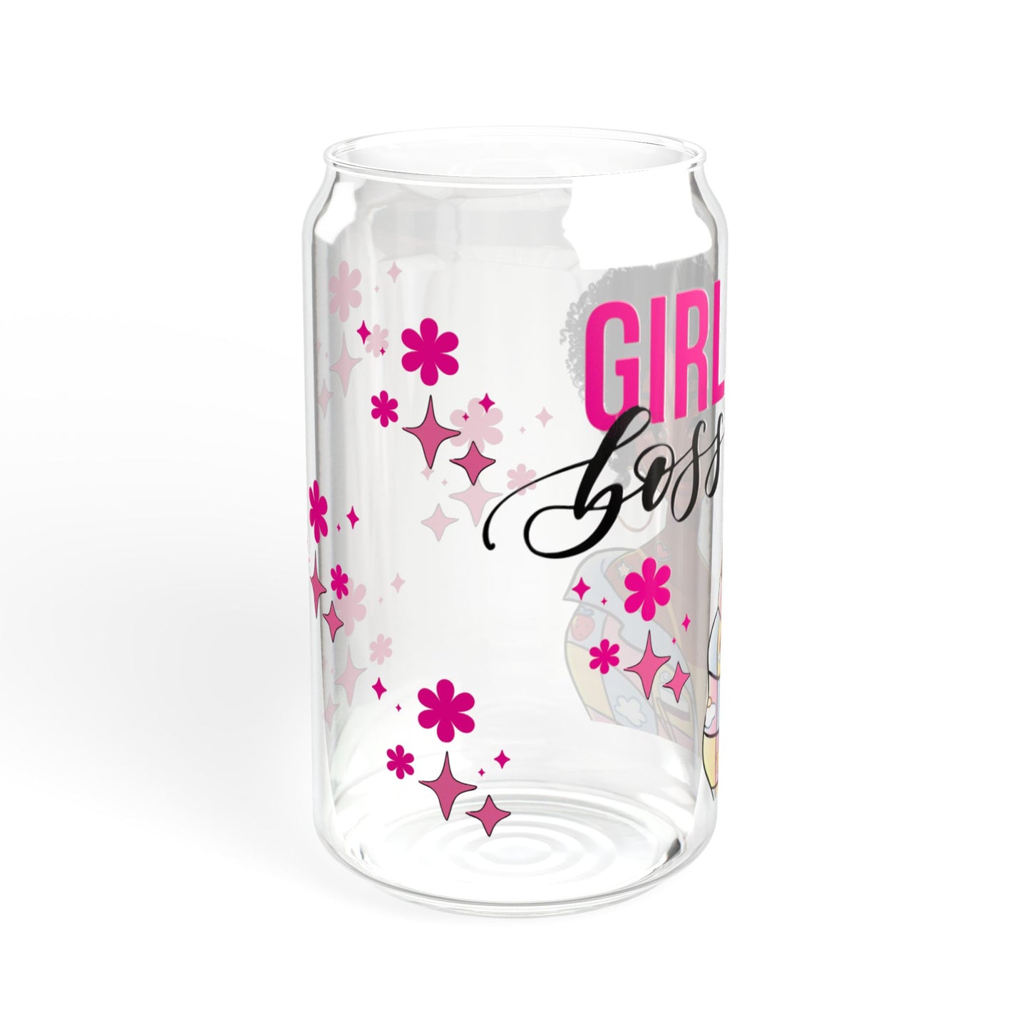 Girl Boss Sipper Glass, 16oz