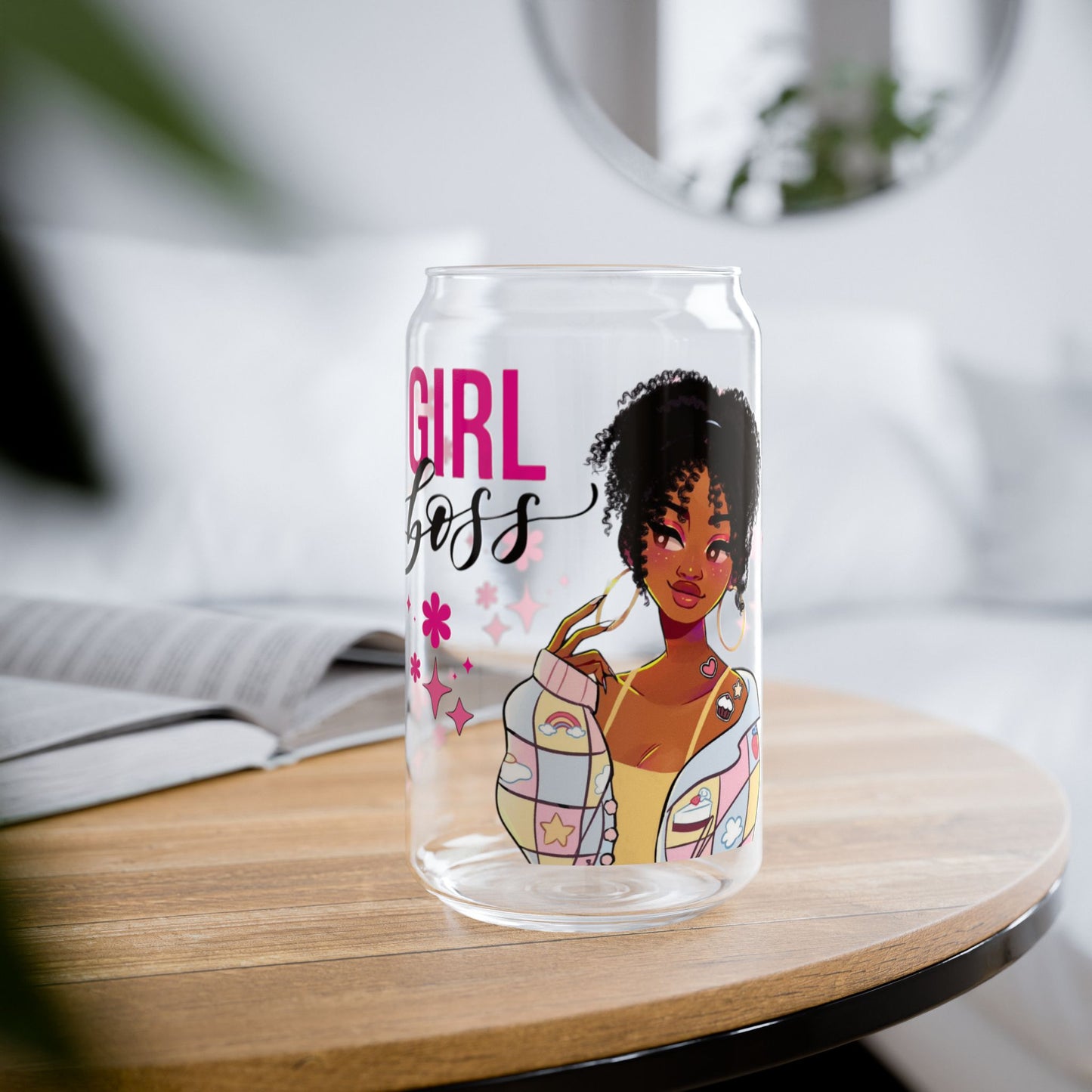 Girl Boss Sipper Glass, 16oz