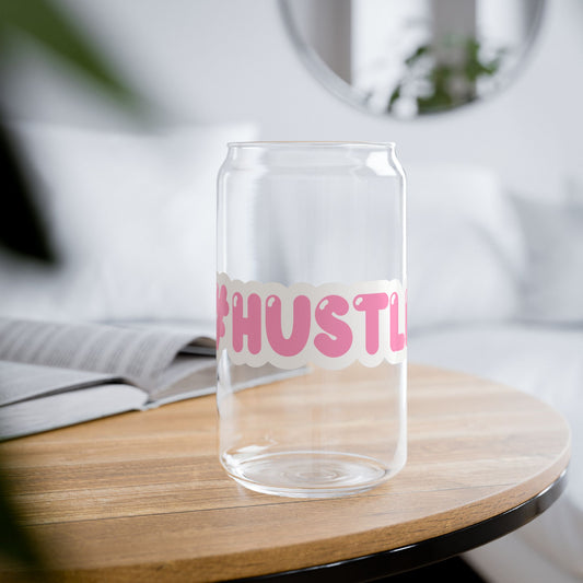 #Hustle Sipper Glass, 16oz