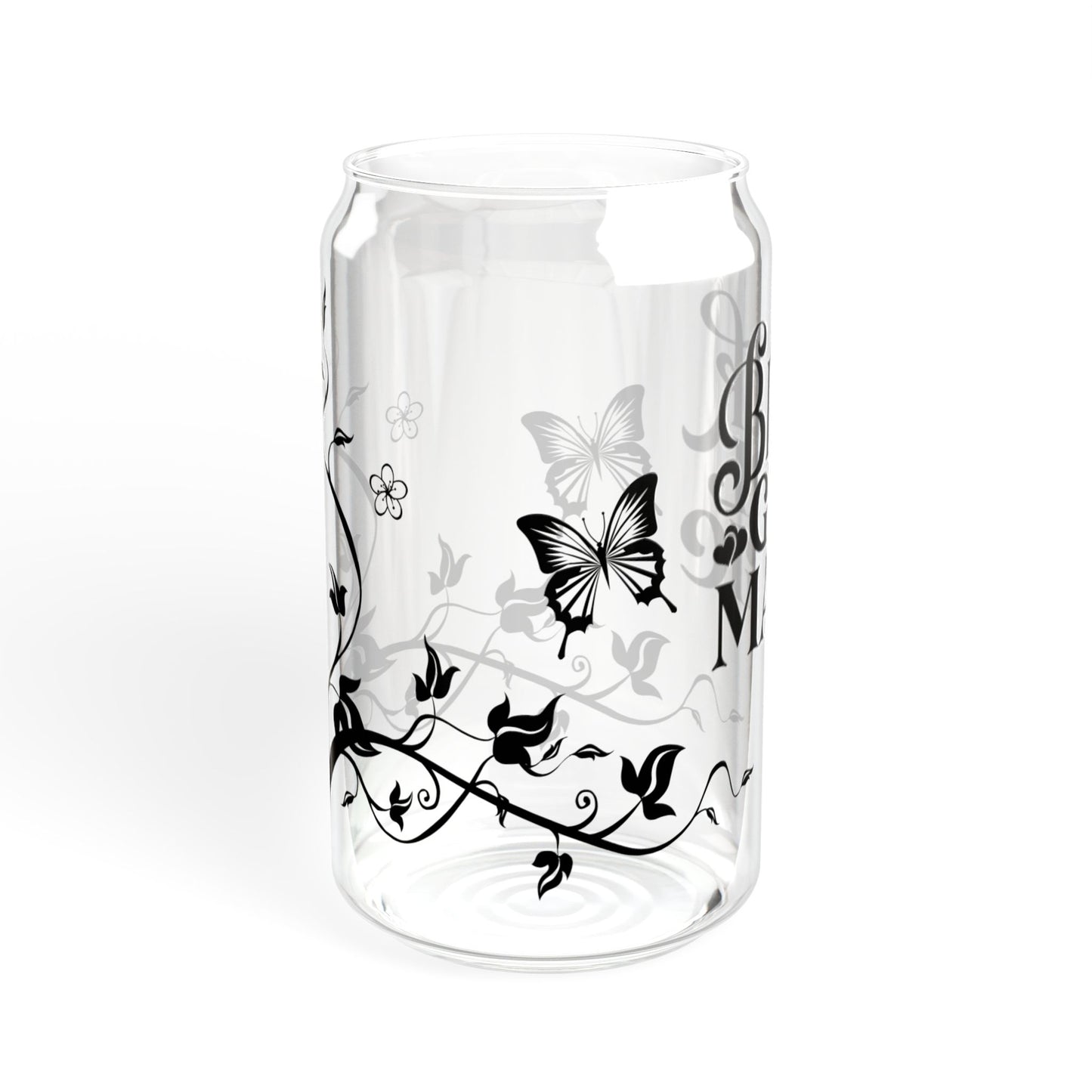 Black Girl Magic Minimalist Sipper Glass, 16oz