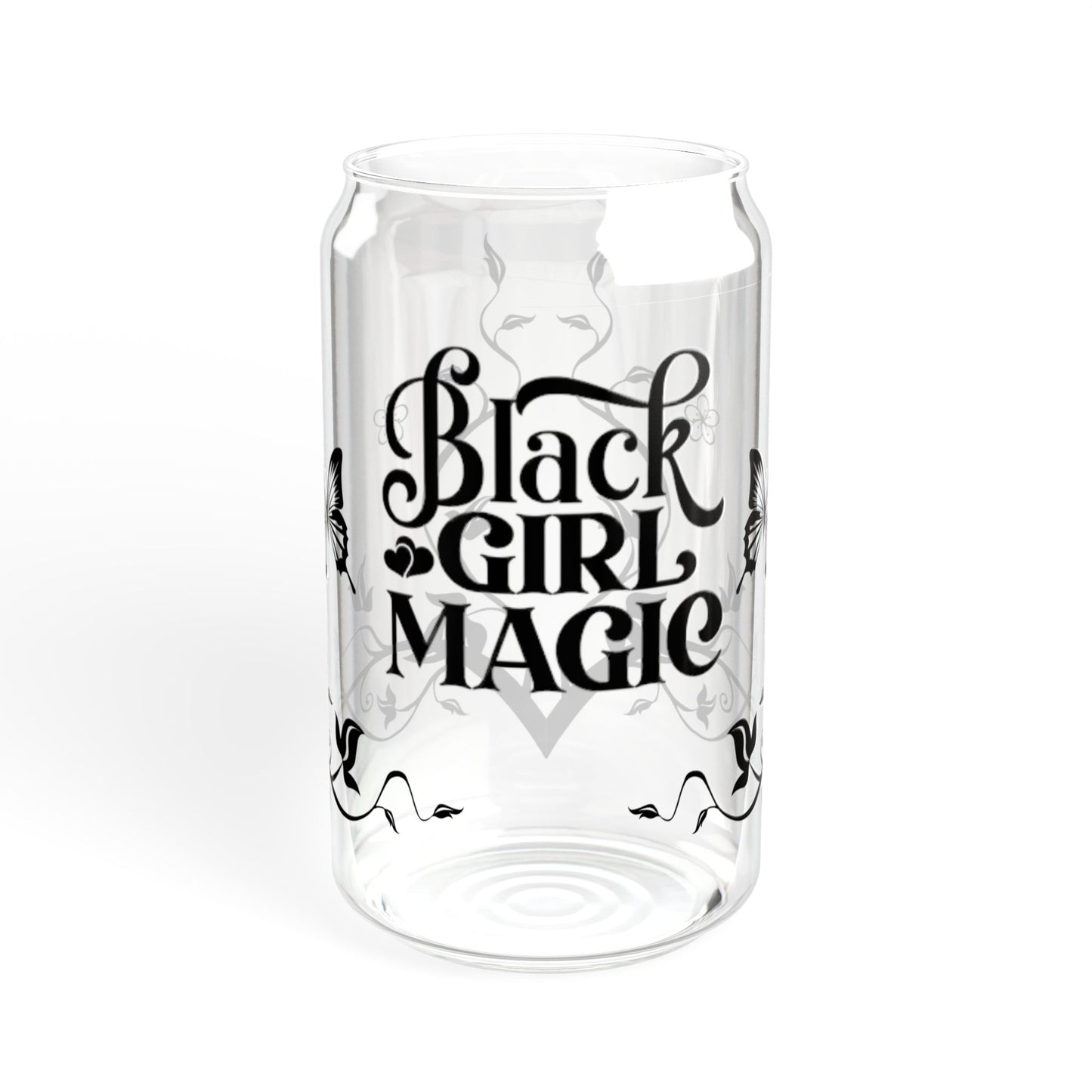 Black Girl Magic Minimalist Sipper Glass, 16oz